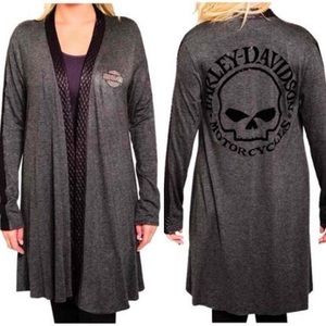 Harley-Davidson Long Breezy Quilted Cardigan - S/M